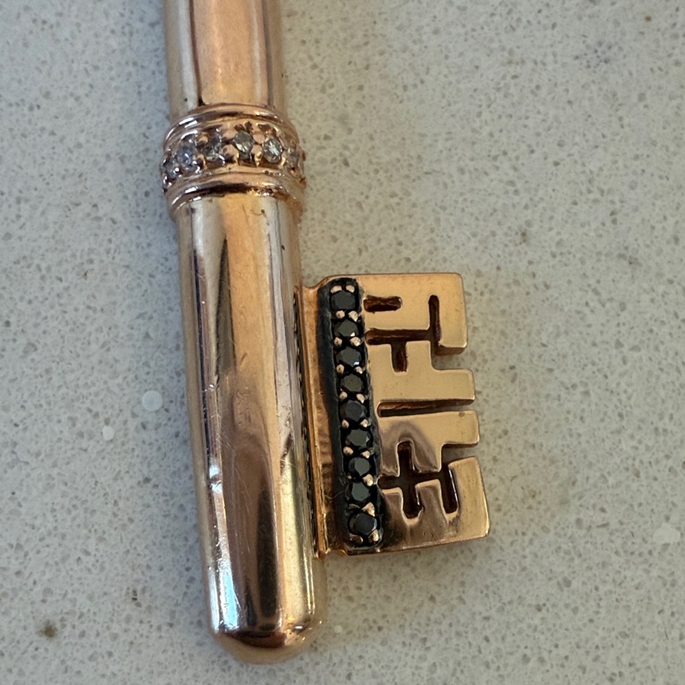 EFFY 14k rose gold key necklace almost 9 grams - Picture 13 of 14